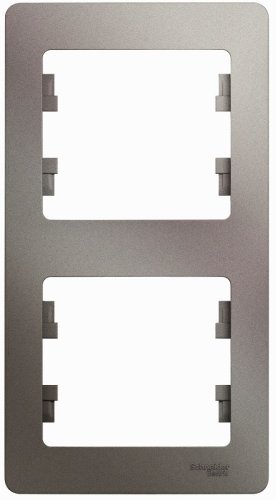 Рамка вертикальная Systeme Electric Glossa 2-м. платина картинка